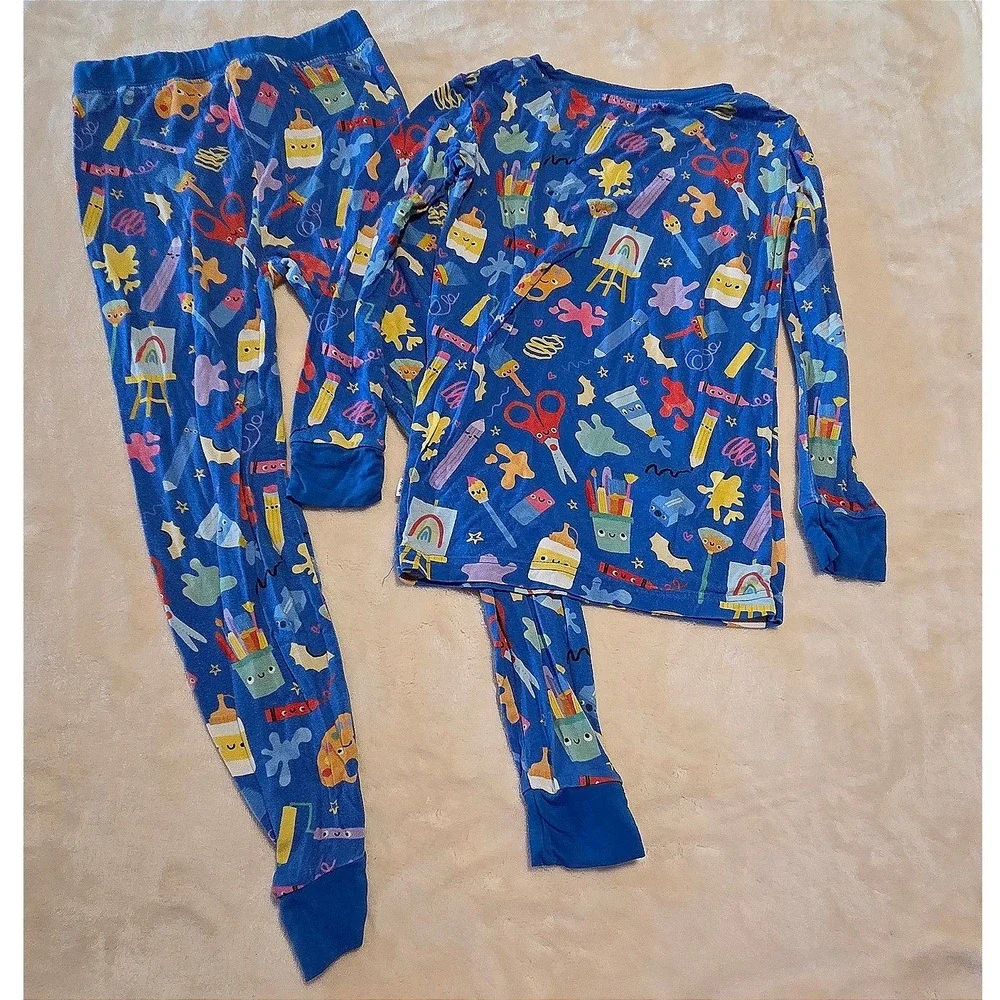 Little Sleepies Make And Create 4T Toddler Bamboo Pajama Set Unisex